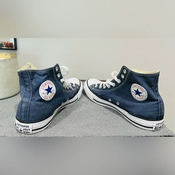 Classic Navy High-Top Sneakers - Picture 3 of 3